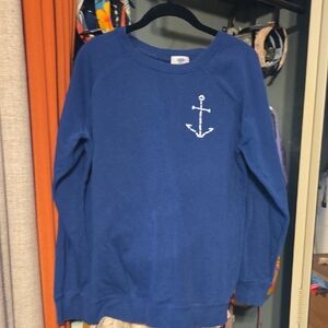Old Navy Navy Blue Crewneck Sweater with Anchor